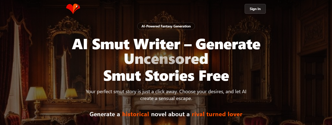 SmutFinder AI story generator - top ChatSweetie alternative
