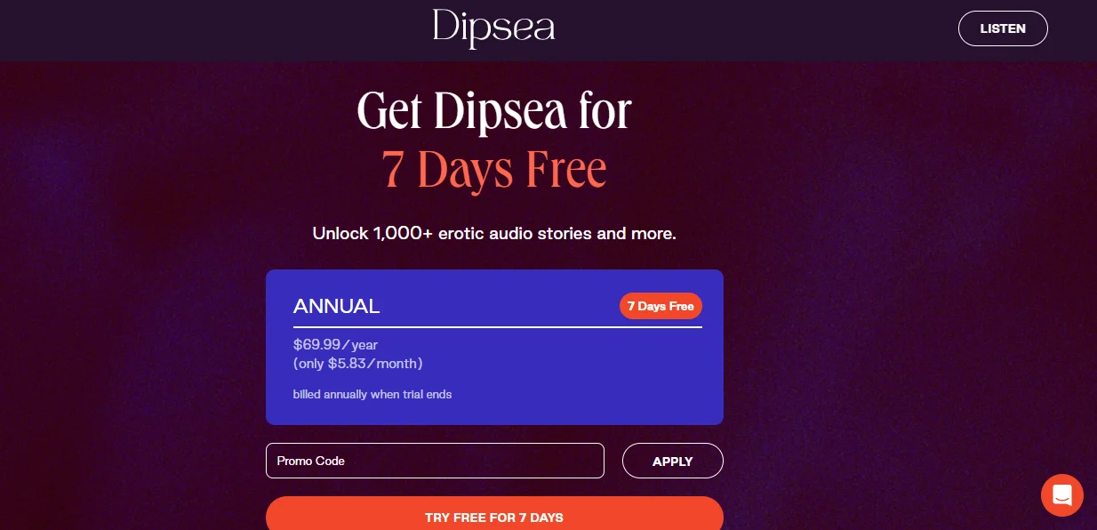 Starting the Dipsea free trial