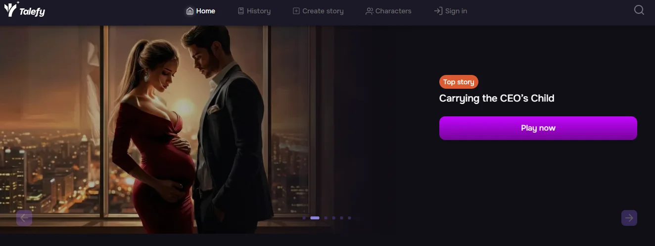 Talefy interactive fiction platform