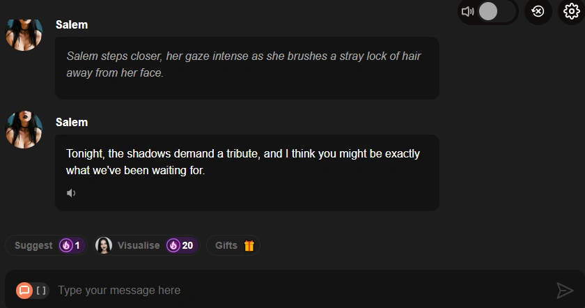 Continuing a roleplay in EroPlay AI