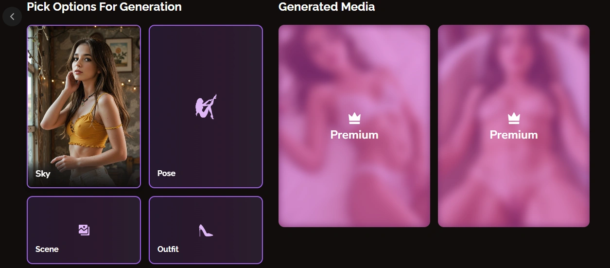 EroPlay AI image generation feature