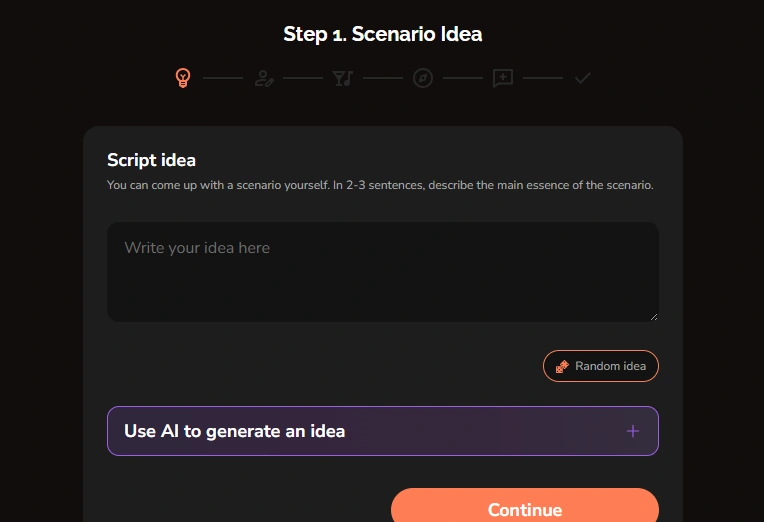 EroPlay AI scenario creation feature