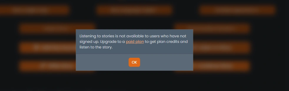 Listening to AI narration in Erota AI