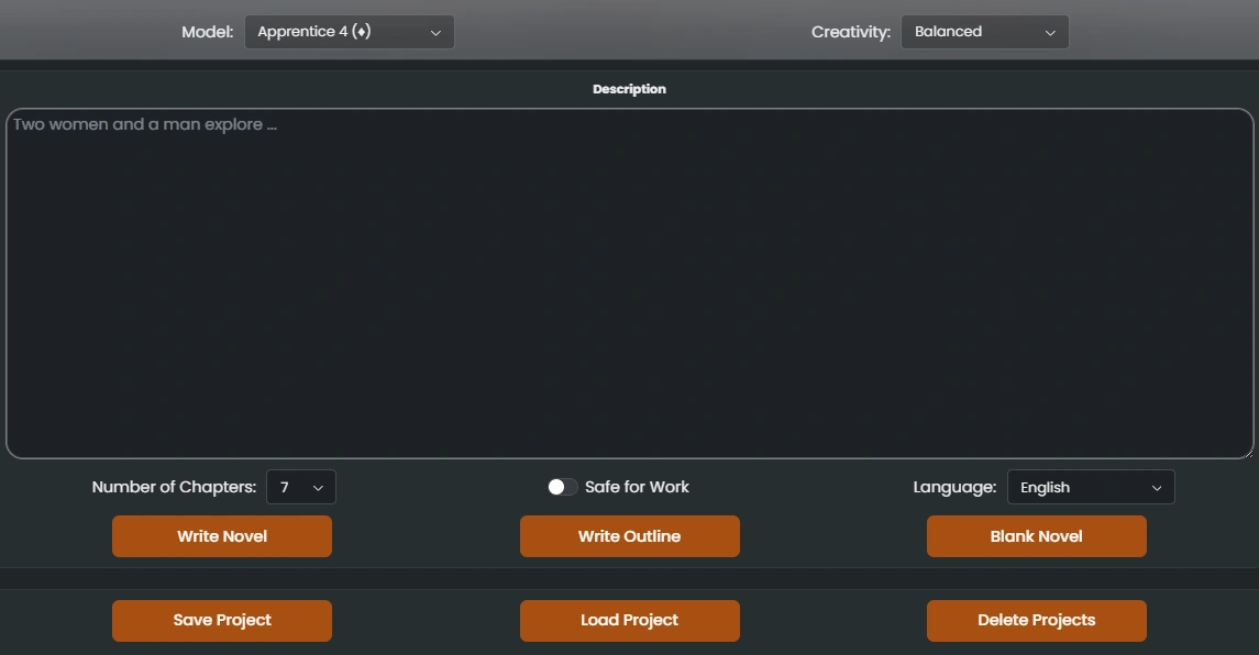 Creating longer stories with Erota AI Novel Studio