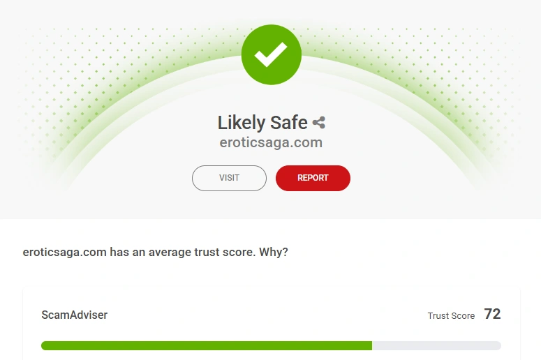 EroticSaga website safety check result