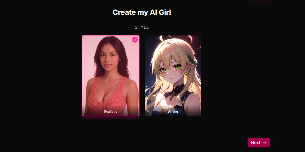Girlfriendly AI custom AI character creation options