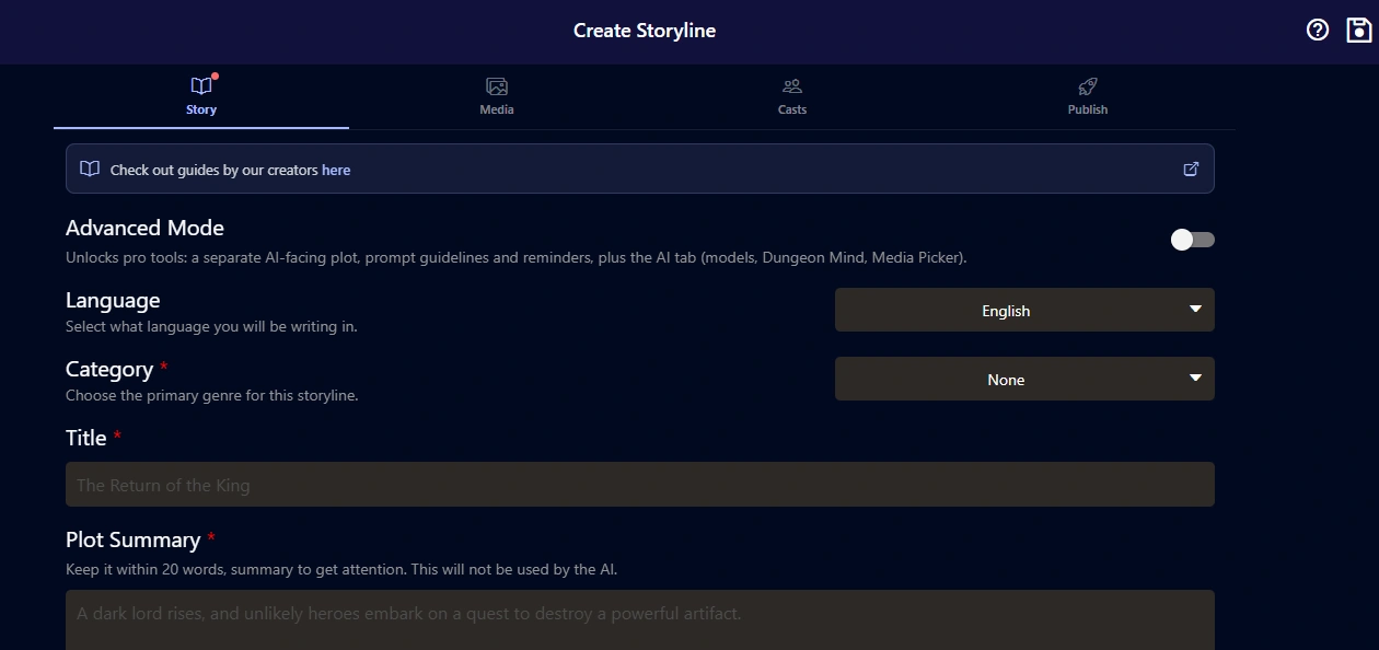 Isekai Zero character selection and story chat interface