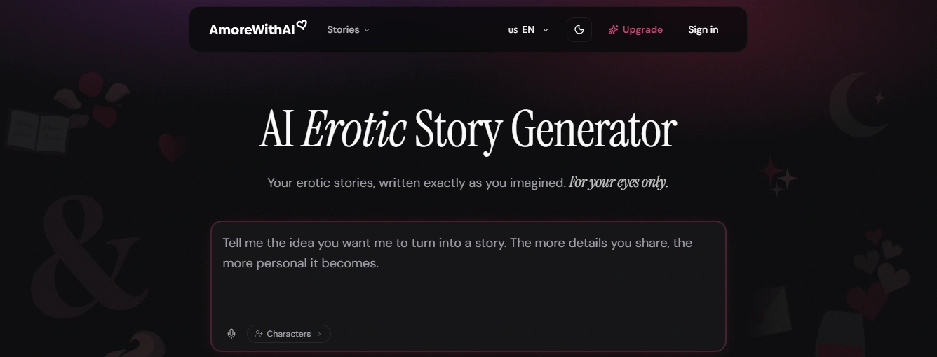 AmoreWithAI - NSFWStory alternative for AI erotica