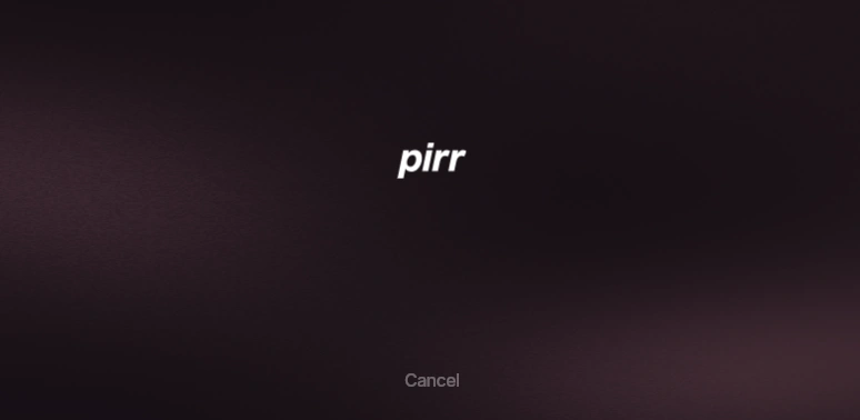 Pirr AI story starting screen after setup