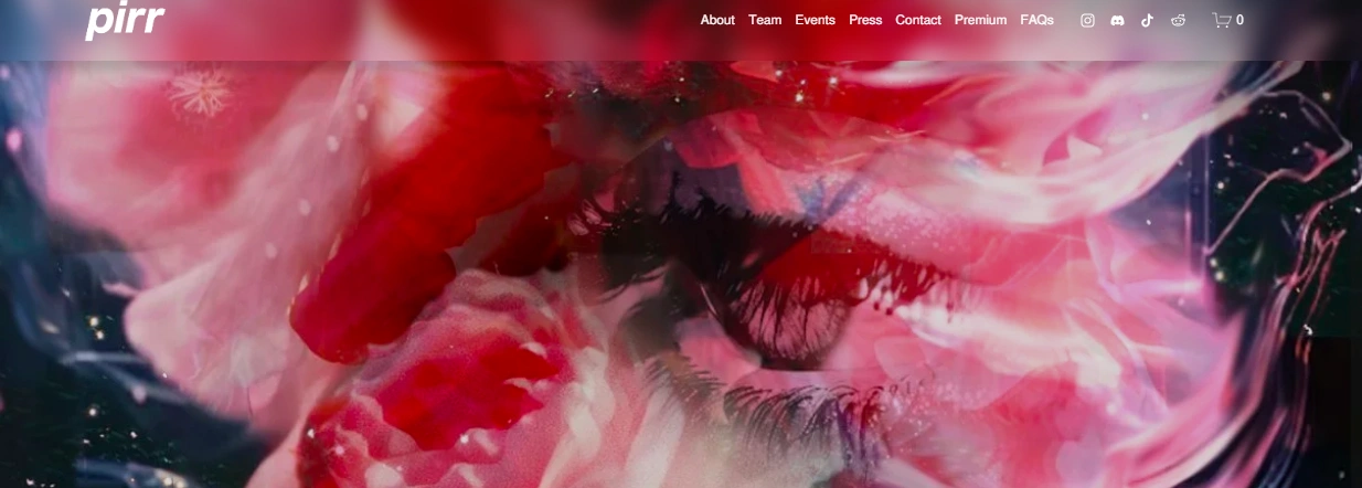 Pirr AI romance storytelling app homepage