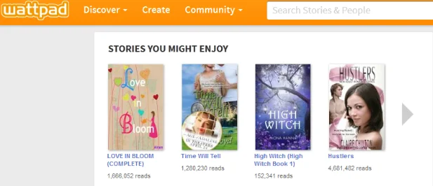 Wattpad platform for reading smut fanfiction