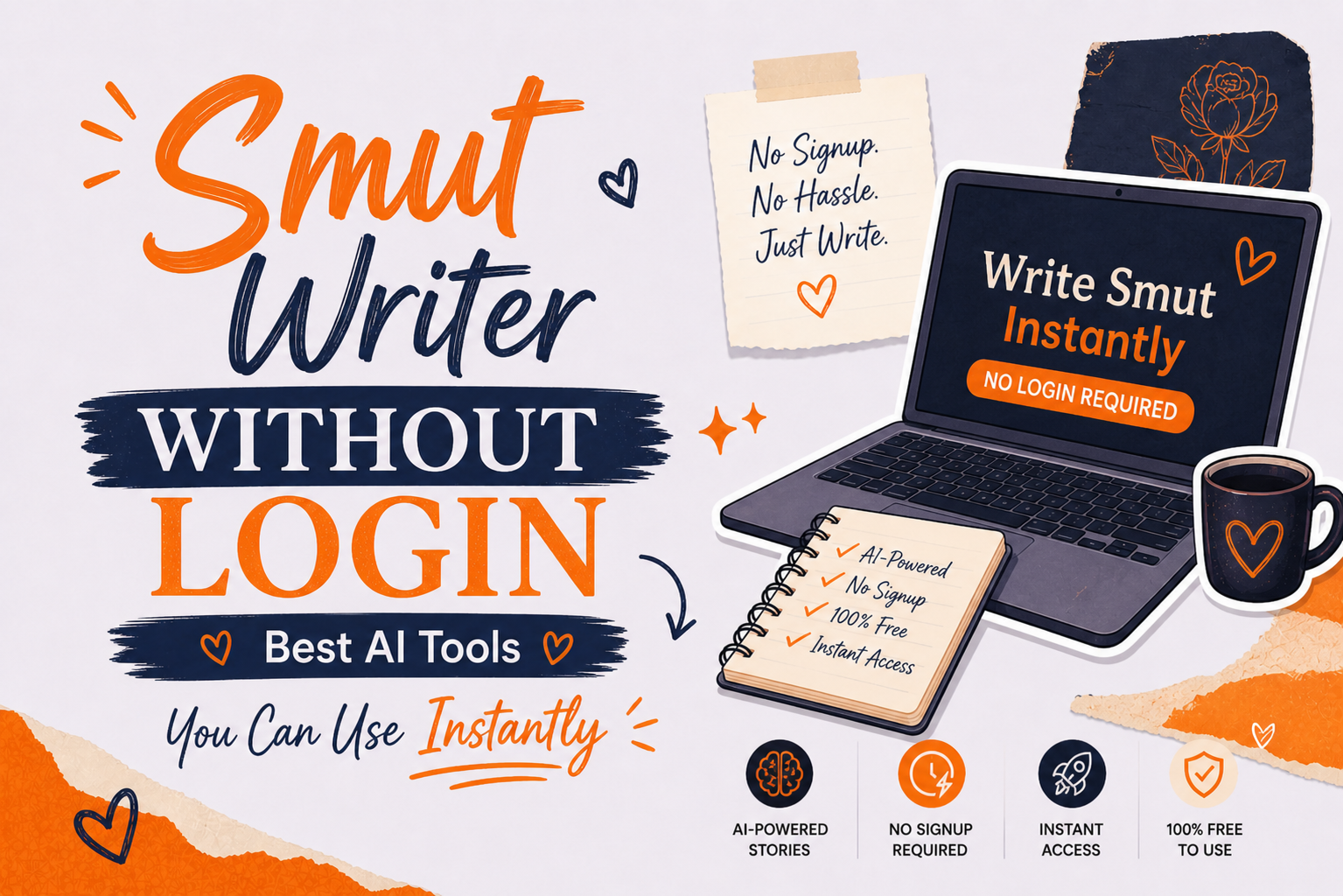 Smut Writer Without Login: Best AI Tools You Can Use Instantly (No Signup)