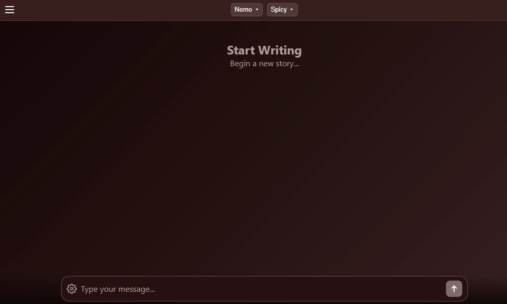 How Spicy Writer AI works - story creation interface