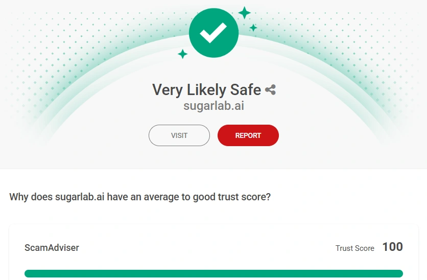 Sugarlab AI Scam Detector website safety check