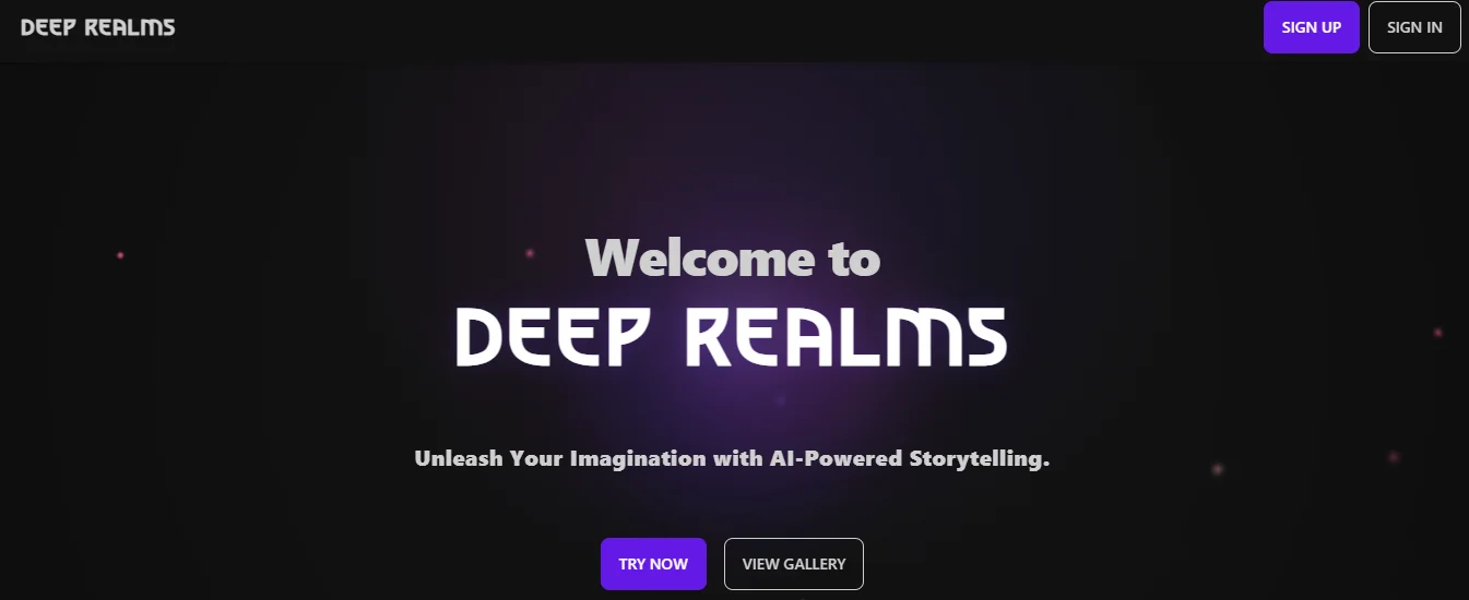 Deep Realms AI worldbuilding platform - Xoul AI alternative