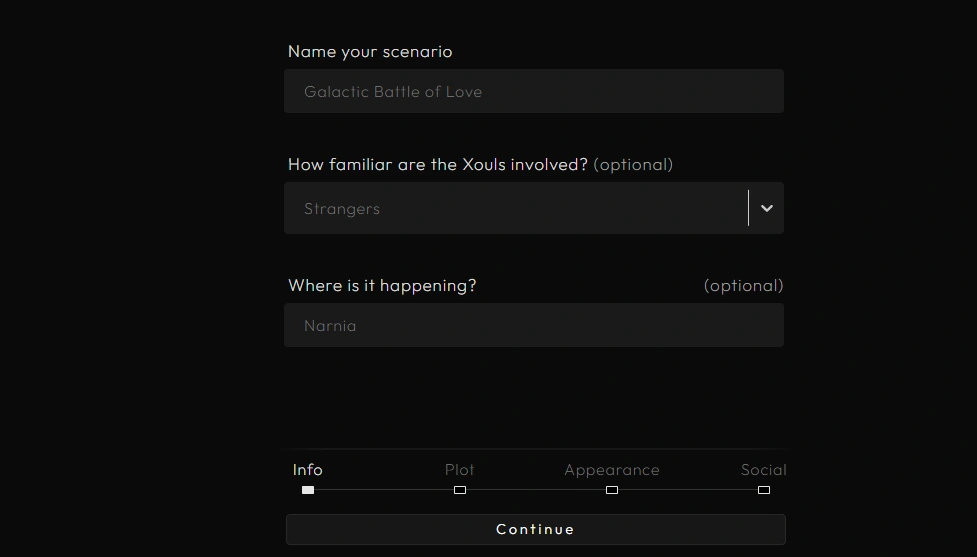 Xoul AI scenario creation feature
